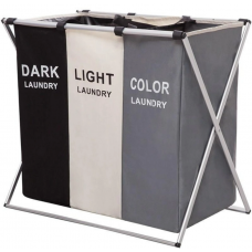 Кошик Для Білизни Розкладний на 3-відділи 552 LB Laundry Basket (24)