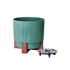 Вазон Осло декор.підст d16см Зелений л Алеана (12)