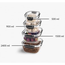 Н-р конт-в квадрат "4в1" 30808 (0,5+0,9+1,5+2,4л) MASTER Dunya (12)