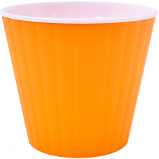 Вазон "Ібіс" з вклад (13,0*11,2) св.оранжевий 0,86л Алеана (11)