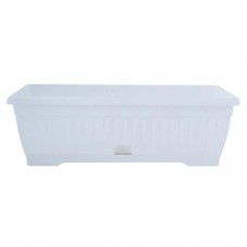 Балконка " Терра " з ПІДСТАВКОЮ 100*19*14 БІЛИЙ Алеана (10)