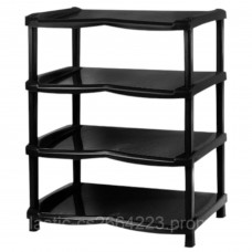 Полиця д/взуття  4-яруси чорна Нормал R-plastic(8)