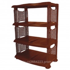 Полиця д/взуття  Ротанг 4-яруси коричн R-plastic(8)