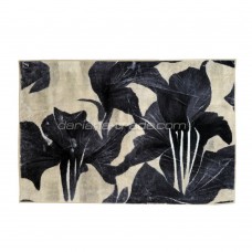 Килим універ Plush 60*90 сіра квітка ДаріанА