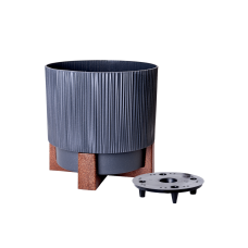 Вазон Осло декор.підст d16см Граніт л Алеана (12)