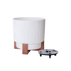 Вазон Осло декор.підст d30см Білий л Алеана (4)