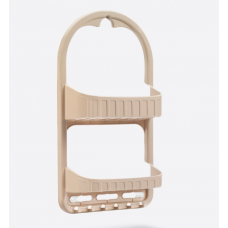 Полка 2-яр у ванну пряма Капучино 09164-20 на присосках Dunya (12)