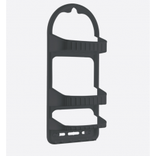 Полка 3-яр у ванну пряма Антрацит 09165-12 на присосках Dunya (12)