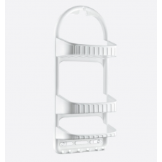 Полка 3-яр у ванну пряма Біла 09165-1 на присосках Dunya (12)