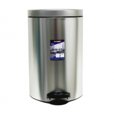 Відро д/сміт кругле метал 20л Срібне Sirius з педал 801220 Євроголд