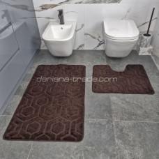 Н-р килим д/ван кім Standard 60*100+60*50 Шоколадний 9630 ДаріанА
