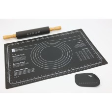 Н-р кулінарний силікон(качалка+килимок+ніж-шкребок) 4056G А-плюс (20)