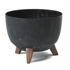 Горщик-Миса РОМА з вклад 290 чорний бетон Lamela