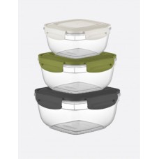 Н-р конт-в квадрат "3в1" 30242 (0,5+0,9+1,5л)  Кольор кришка Dunya (12)