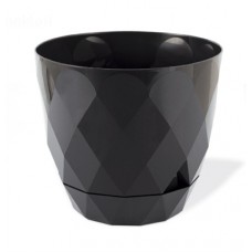 Вазон YAKAMOZ діамант KRS-451 антрацит 0,65л №1 Karasu (48)
