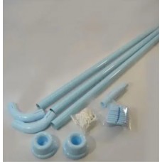 Карніз у ванну кутовий 3-палки Блакит 019-5 Турція