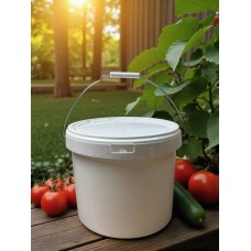 Відро Металева ручка БІЛЕ - об'єм 20л (10)