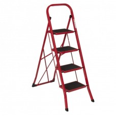 Драбина металева 4 схі з рез покр ЧЕРВОНА C2124 Євроголд