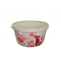 Ємність кругла з декор.+кришка 1,6л маки Харків (10)