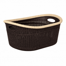 Корзина д/чистої біл Коричнева ЄвроВязка 35л. LA 530-3 52*4*24 Plast ART